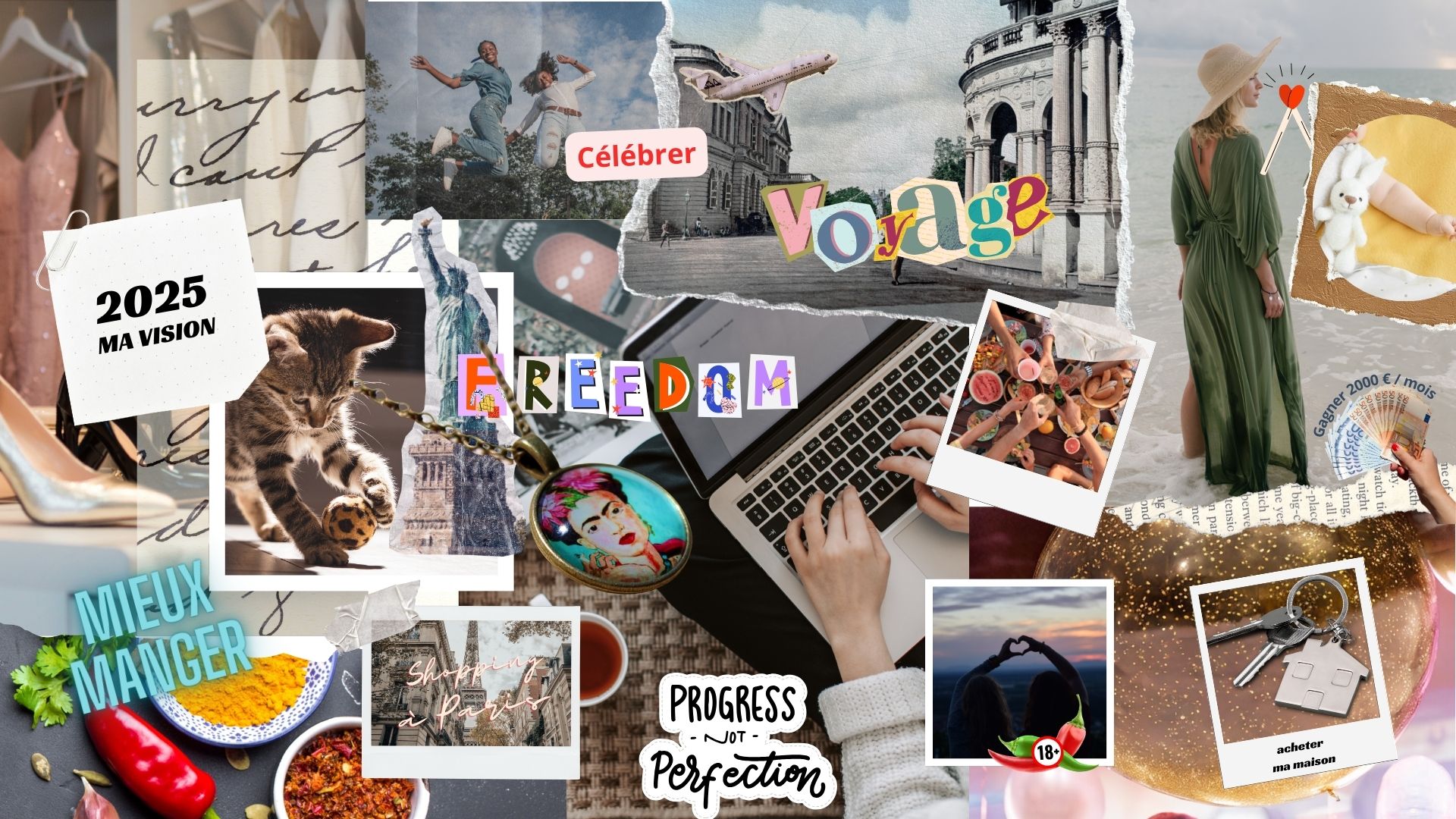 vision board collage